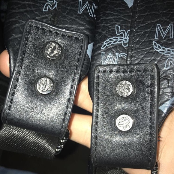 100% Authentic black MCM backpack